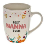 Load image into Gallery viewer, Best Nanna Ever Floral Hearts Coffee Mug - 250ml
