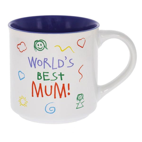 Ceramic Worlds Best Mum Art Coffee Mug - 250ml