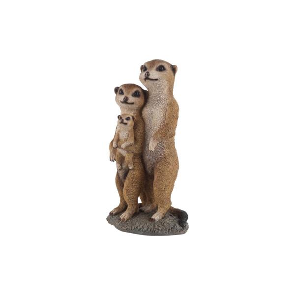 Standing Meerkat Family - 34.5cm