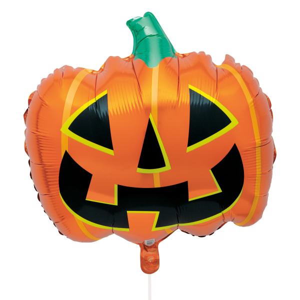 Bulk Pumpkin Foil Balloon With Ribbon - 63.5cm