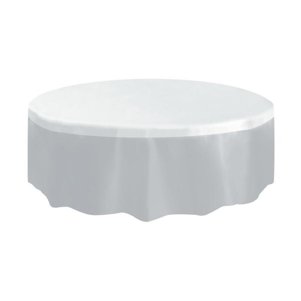 Clear Unique Plastic Round Tablecover - 213cm