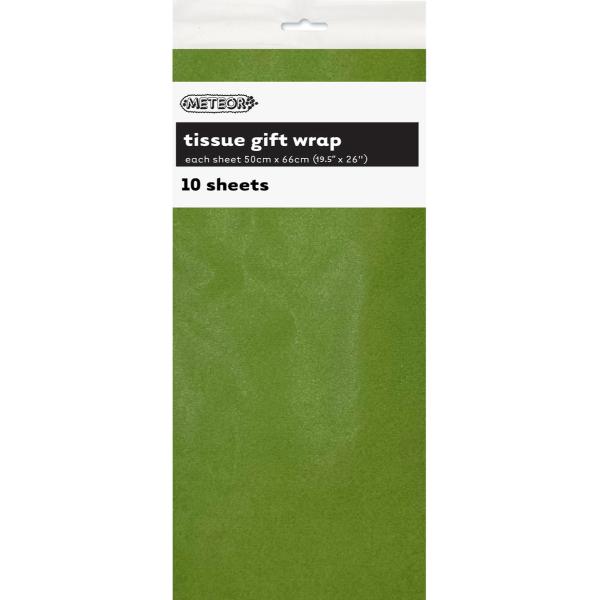 10 TISSUE SHEETS - OLIVE