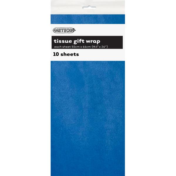 10 Sheets Electric Blue Tissues