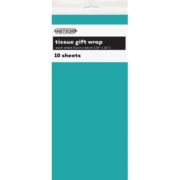 10 Sheets Turquoise Tissues