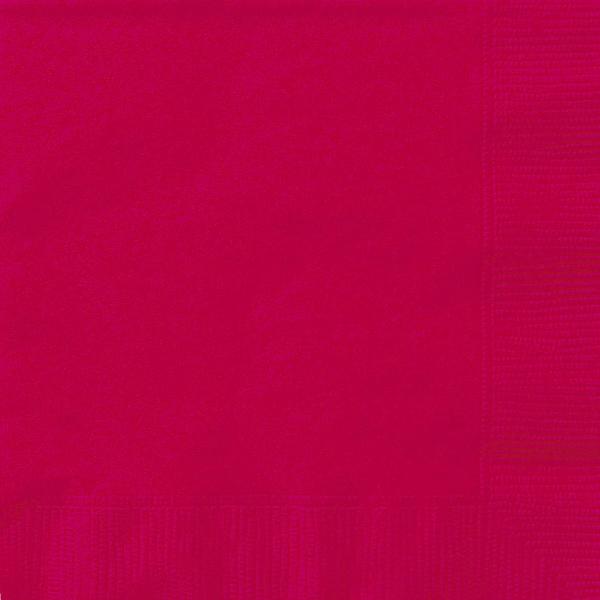 50 Pack Ruby Red 2 Ply Beverage Napkins - 25.4cm x 25.4cm