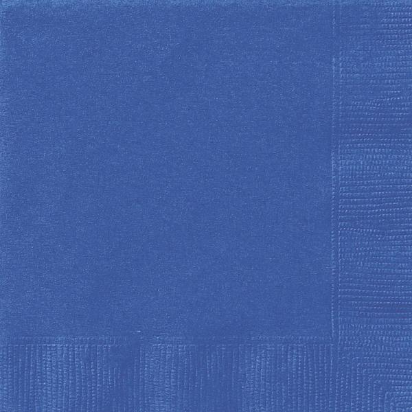 50 Pack Royal Blue 2 Ply Luncheon Napkins - 33cm x 33cm