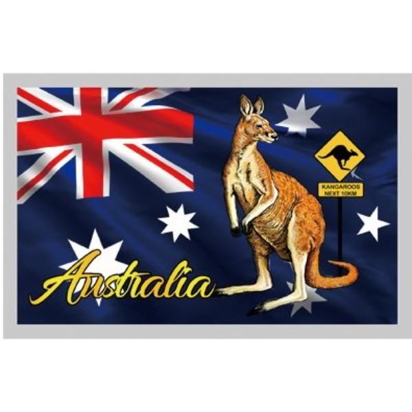 Australian Flag Kangaroo Magnet