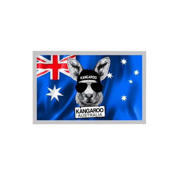 Kangaroo Australia Flag Magnet