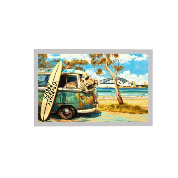 Koala And Beach Kombi Magnet
