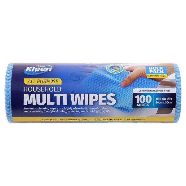 100 Pack All Purpose Bulk Wipe Pack - 30cm x 30cm