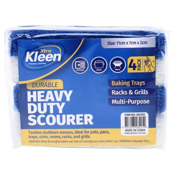 4 Pack Heavy Duty Scourer - 11cm x 7cm x 2cm