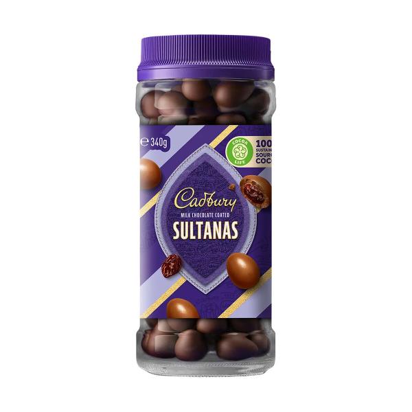 Cadbury Chocolate Coated Scorched Sultanas - 340g