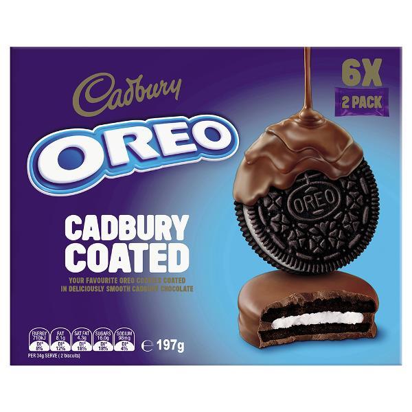 6 Pack Cadbury Coated Oreo Cookies - 197g