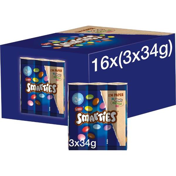 3 Pack Nestle Smarties - 100g