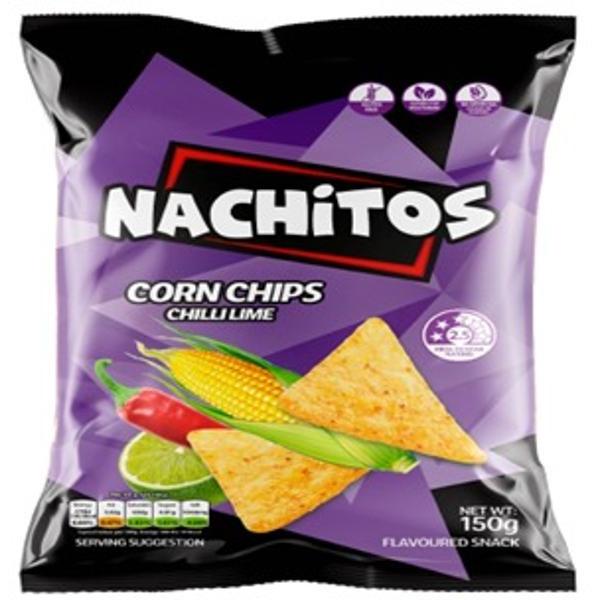 Nachitos Chilli Lime Corn Chips - 150g