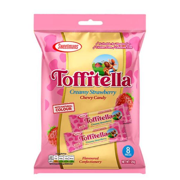 Sweetmans Toffitella Bar Line Creamy Strawberry