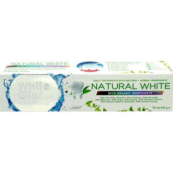 White Glo Advantage Natural White Tooth Paste - 113g