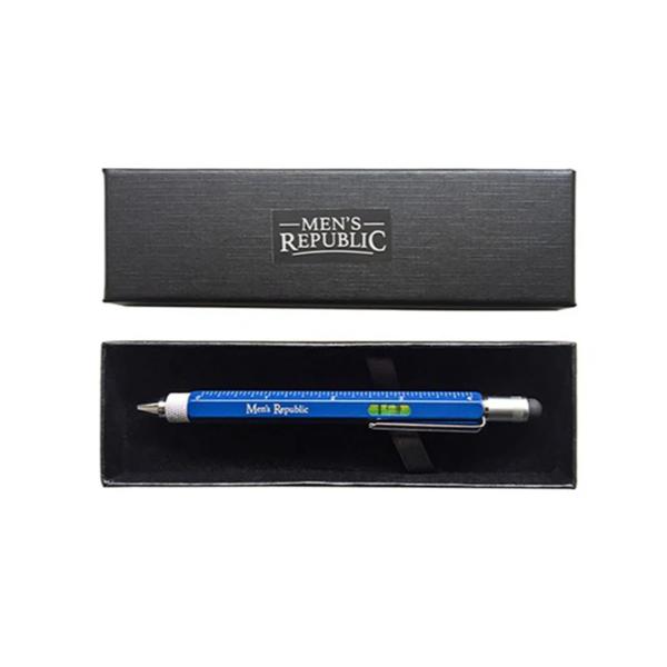 Blue Mens Republic 9 In 1 Function Multi Tool Stylus Pen - 15.5cm