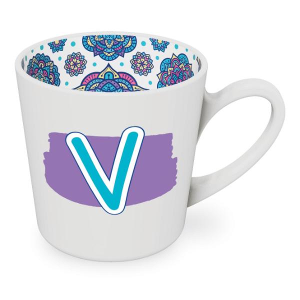 V Motif Female Mug