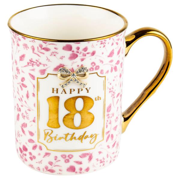 Happy Birthday 18th Bow Mug - 360ml