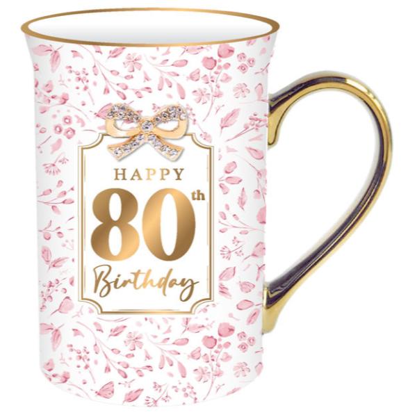 80th Birthday Pretty Bow Mug