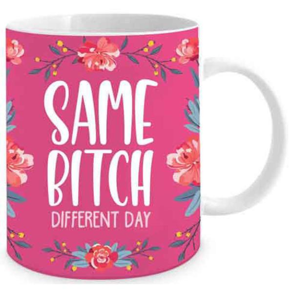 Same B**ch Different Day Novelty Mug