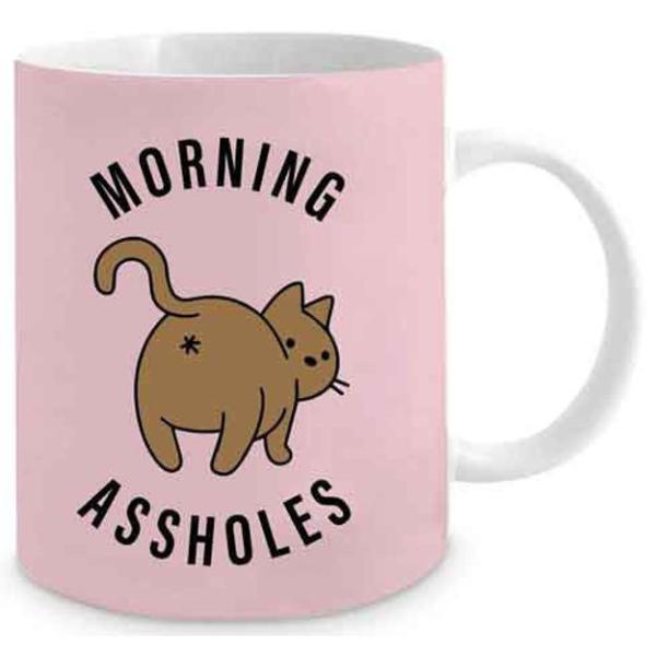 Morning A**holes Novelty Mug