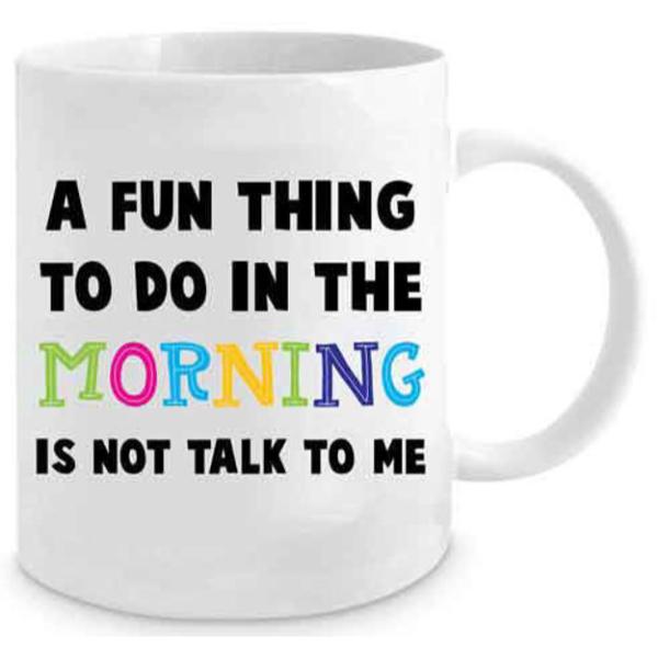 Dont Talk To Me In The Morning Novelty Mug