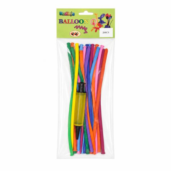 20 Pack Twisting Balloon & Pump