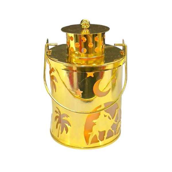 Gold Ramadan & Eid Battery Operated Lantern - 8cm x 12cm