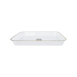 Load image into Gallery viewer, Oblong Serving Tray With Gold Edge - 37.5cm x 39.5cm
