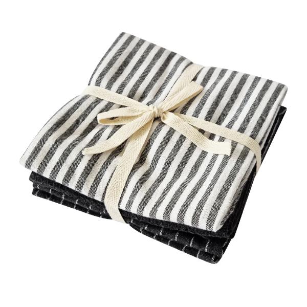 3 Pack Charcoal Katerina Tea Towel - 50cm x 70cm