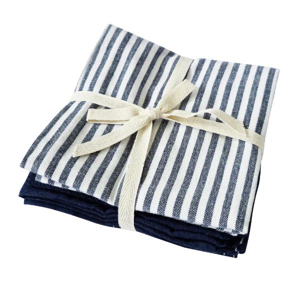 3 Pack Navy Katerina Tea Towel - 50cm x 70cm