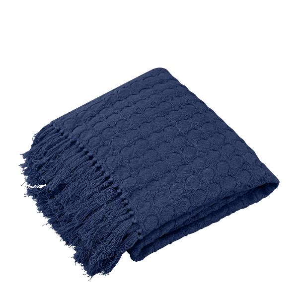 Navy Warren Throw - 130cm x 160cm