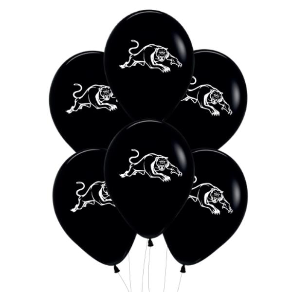 6 Pack NRL Panthers Balloons - 30cm