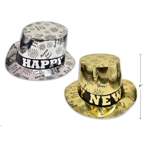 New Year Paper Top Hat - 9.21cm x 26cm