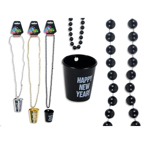 New Year Necklace With Printed Cup - 83.8cm