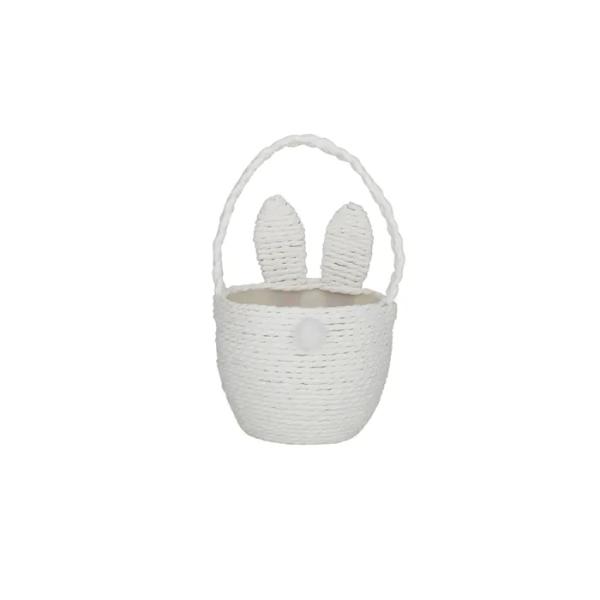 White Bunny Paper Basket - 12cm x 16cm