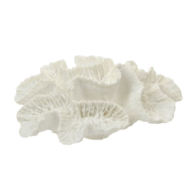 White Flower Coral Resin Sculp - 15cm x 5cm x 12cm