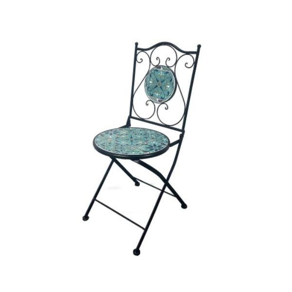 Mosaic Green Chair - 38cm x 38cm x 92cm