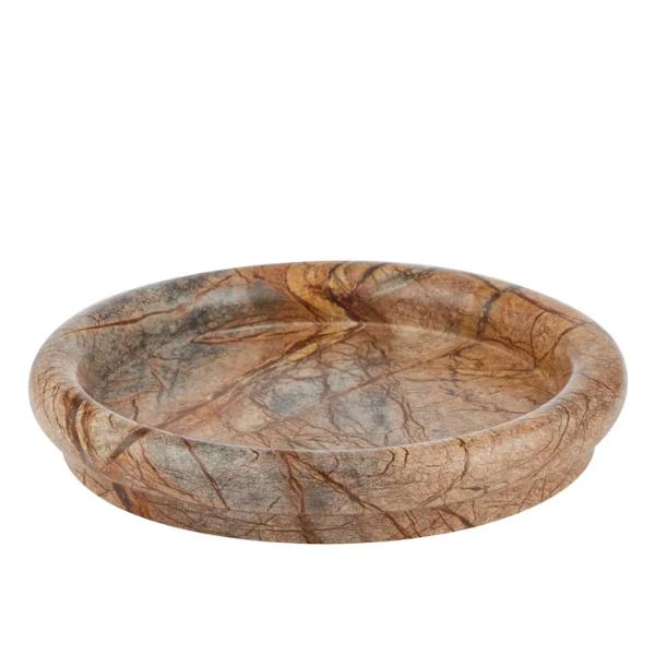 Brown Solano Marble Bowl - 30cm x 5cm