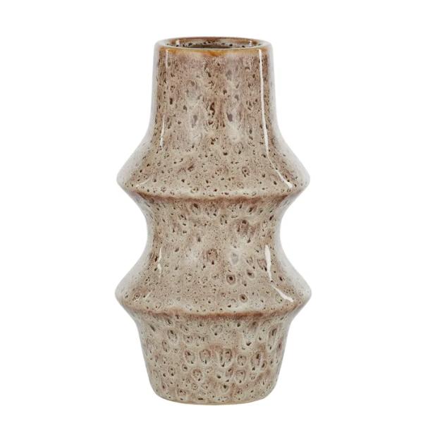 Cocoa Brindle Ceramic Vase - 13.5cm x 24.5cm
