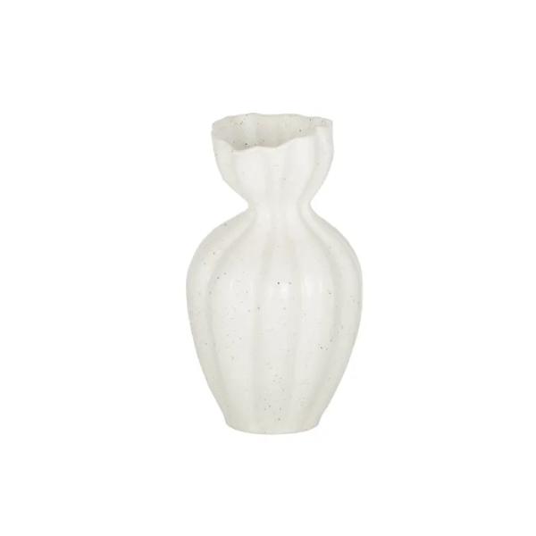 Ivory Clara Ceramic Vase - 17cm x 17cm x 29.5cm