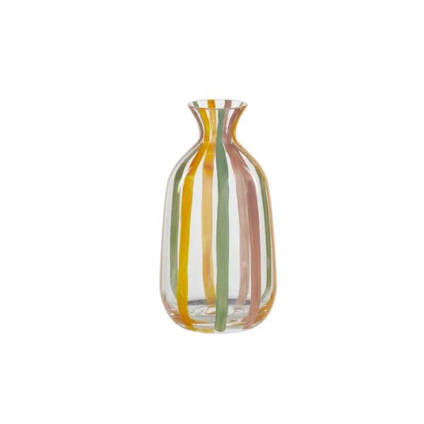 Pink & Green Loulou Glass Vase - 8cm x 16cm