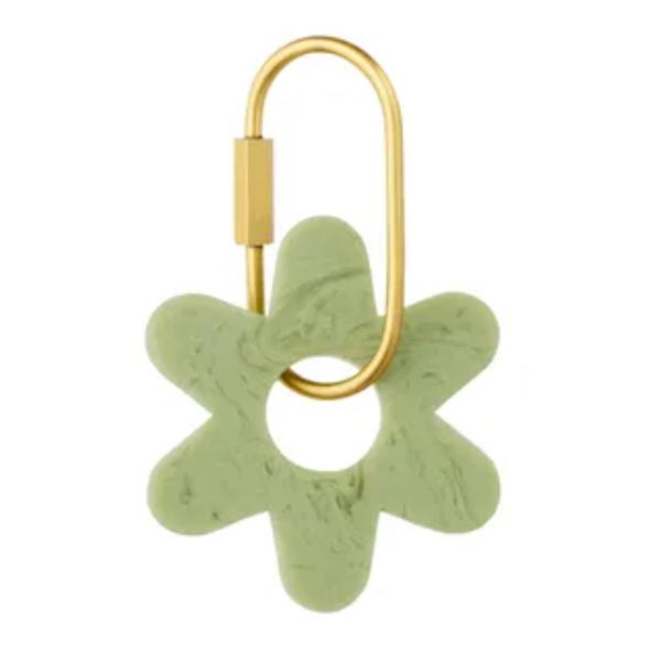 Pistachio Kip Resin Flower Key Ring