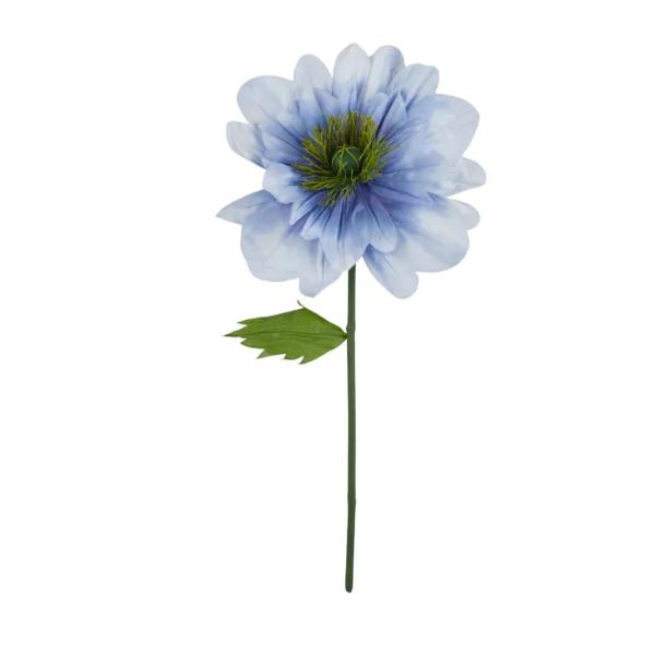 White / Blue Poppy Paper Flower - 30cm x 50cm