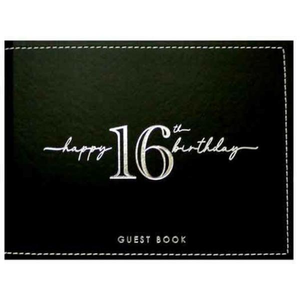 Black 16th Guest Book