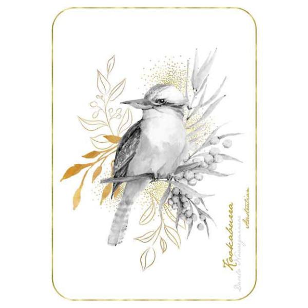 AUSTRALIAN KOOKABURRA FLORA AND FAUNA TEA TOWEL