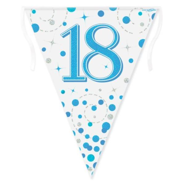 Blue 18th Birthday Sparkling Fizz Bunting