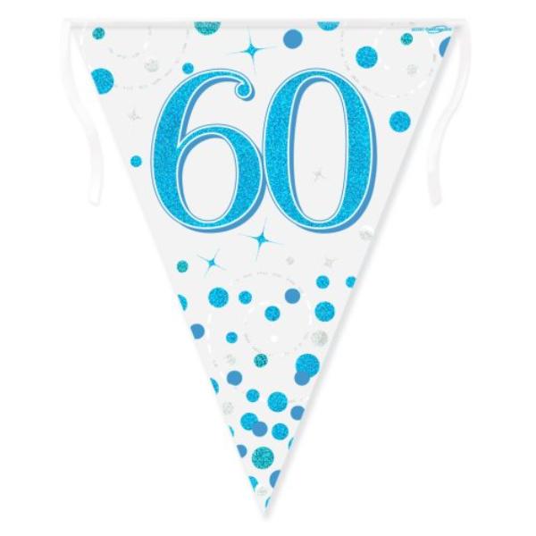 Blue 60th Birthday Sparkling Fizz Bunting